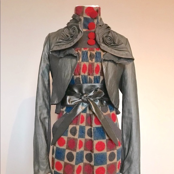 70s Mod Style High Neck Shift Dress - Picture 2 of 9